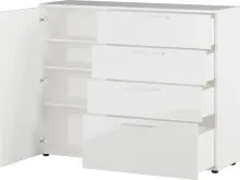 Sideboard >M-403< (BxHxT: 135x107x40 cm) in weiss -...
