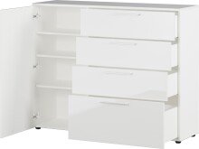Sideboard >M-403< (BxHxT: 135x107x40 cm) in weiss - 135x107x40cm (BxHxT)