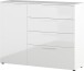 Sideboard >M-403< (BxHxT: 135x107x40 cm) in weiss - 135x107x40cm (BxHxT)
