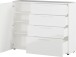Sideboard >M-403< (BxHxT: 135x107x40 cm) in weiss - 135x107x40cm (BxHxT)