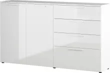 Sideboard >M-403< (BxHxT: 186x107x40 cm) in weiss -...