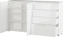 Sideboard >M-403< (BxHxT: 186x107x40 cm) in weiss -...