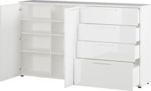Sideboard >M-403< (BxHxT: 186x107x40 cm) in weiss - 186x107x40cm (BxHxT)