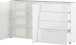 Sideboard >M-403< (BxHxT: 186x107x40 cm) in weiss - 186x107x40cm (BxHxT)