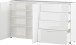 Sideboard >M-403< (BxHxT: 186x107x40 cm) in weiss - 186x107x40cm (BxHxT)
