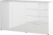 Sideboard >M-403< (BxHxT: 186x107x40 cm) in weiss - 186x107x40cm (BxHxT)