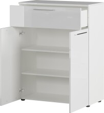 Kommode >M-403< (BxHxT: 84x107x40 cm) in weiss - 84x107x40cm (BxHxT)