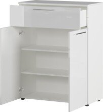 Kommode >M-403< (BxHxT: 84x107x40 cm) in weiss - 84x107x40cm (BxHxT)