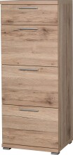 Kommode >M-395< (BxHxT: 48x120x40 cm) in braun -...