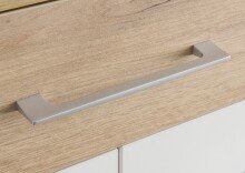 Kommode >M-407< (BxHxT: 89x118x37 cm) in weiss | braun - 89x118x37cm (BxHxT)