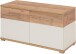 Schuhbank >M-407< (BxHxT: 96x51x40 cm) in weiss | braun - 96x51x40cm (BxHxT)