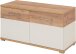Schuhbank >M-407< (BxHxT: 96x51x40 cm) in weiss | braun - 96x51x40cm (BxHxT)