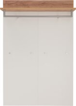 Garderobenpaneel >M-407< (BxHxT: 96x147x29 cm) in weiss | braun
