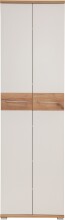 Garderobenschrank >M-407< (BxHxT: 59x199x40 cm) in weiss | braun