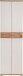 Garderobenschrank >M-407< (BxHxT: 59x199x40 cm) in weiss | braun
