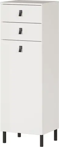 Kommode >M-417< (BxHxT: 39x119x35 cm) in weiss - 39x119x35cm (BxHxT)