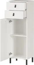 Kommode >M-417< (BxHxT: 39x119x35 cm) in weiss -...