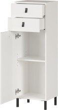 Kommode >M-417< (BxHxT: 39x119x35 cm) in weiss - 39x119x35cm (BxHxT)