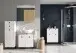 Kommode >M-417< (BxHxT: 39x119x35 cm) in weiss - 39x119x35cm (BxHxT)
