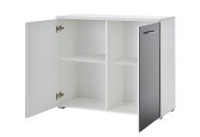 Kommode >M-400< (BxHxT: 97x82x40 cm) in anthrazit - 97x82x40cm (BxHxT)