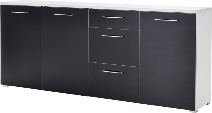 Sideboard >M-400< (BxHxT: 194x82x40 cm) in anthrazit - 194x82x40cm (BxHxT)