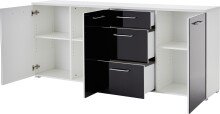Sideboard >M-400< (BxHxT: 194x82x40 cm) in anthrazit - 194x82x40cm (BxHxT)
