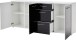 Sideboard >M-400< (BxHxT: 194x82x40 cm) in anthrazit - 194x82x40cm (BxHxT)