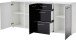 Sideboard >M-400< (BxHxT: 194x82x40 cm) in anthrazit - 194x82x40cm (BxHxT)