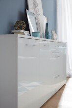 Sideboard >M-400< (BxHxT: 194x82x40 cm) in weiß - 194x82x40cm (BxHxT)