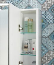 Spiegelschrank >M-391< (BxHxT: 76x71x23 cm) in weiss - 76x71x23cm (BxHxT)
