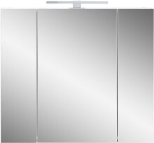 Spiegelschrank >M-391< (BxHxT: 76x71x23 cm) in weiss - 76x71x23cm (BxHxT)