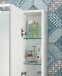 Spiegelschrank >M-391< (BxHxT: 76x71x23 cm) in weiss - 76x71x23cm (BxHxT)
