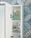Spiegelschrank >M-391< (BxHxT: 76x71x23 cm) in weiss - 76x71x23cm (BxHxT)