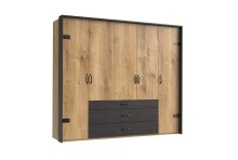 Kleiderschrank >Detroit< (BxHxT: 250x216x58 cm) in Plankeneiche
