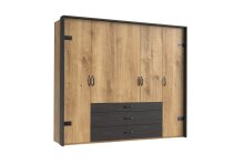 Kleiderschrank >Detroit< (BxHxT: 250x216x58 cm) in Plankeneiche