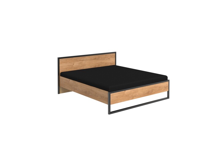 Bettgestell >Detroit< (BxHxT: 189x94x210 cm) in Plankeneiche