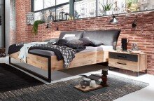 Bettgestell >Detroit< (BxHxT: 189x100x210 cm) in Plankeneiche