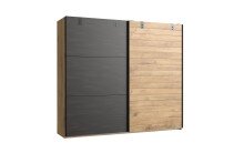 Schwebetürenschrank >Detroit< (BxHxT: 300x218x65 cm) in Plankeneiche