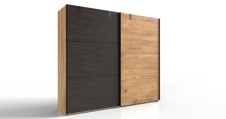 Schwebetürenschrank >Detroit< (BxHxT: 200x218x65 cm) in Plankeneiche