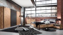 Schwebetürenschrank >Detroit< (BxHxT: 300x218x65 cm) in Plankeneiche