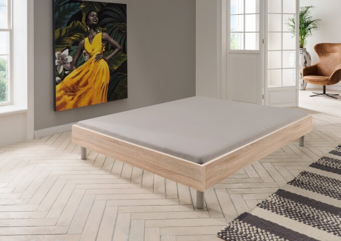 Bettgestell >Easy Beds< (BxHxT: 169x38x210 cm) in Eiche-Sägerau