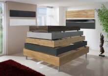 Bettgestell >Easy Beds< (BxHxT: 129x38x210 cm) in Beton - 129x38x210cm (BxHxT)