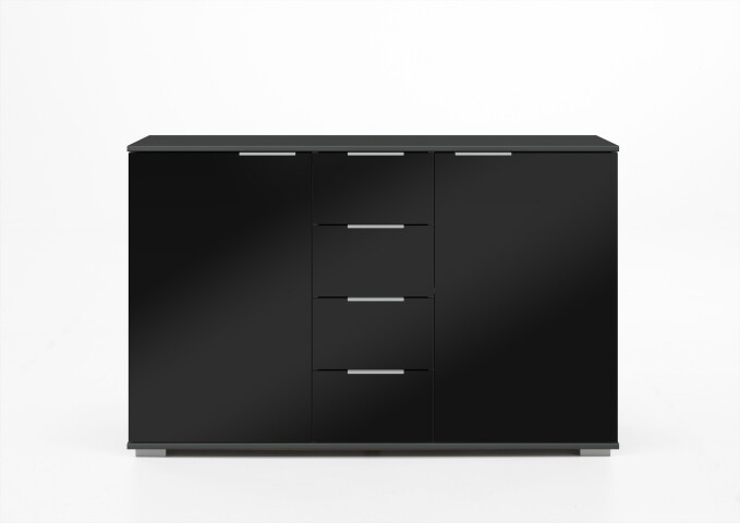 Kombikommode >Easy Plus< (BxHxT: 130x83x41 cm) in graphit - 130x83x41cm (BxHxT)