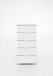 Hochkommode >Easy Plus< (BxHxT: 49x102x41 cm) in weiß - 49x102x41cm (BxHxT)