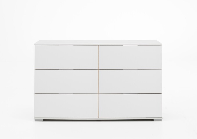 Schubkastenkommode >Easy Plus< (BxHxT: 130x83x41 cm) in weiß - 130x83x41 (BxHxT)