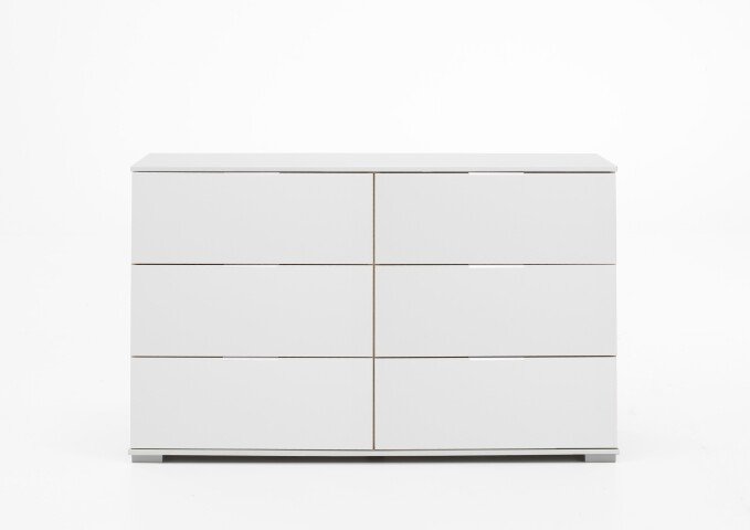Schubkastenkommode >Easy Plus< (BxHxT: 130x83x41 cm) in weiß - 130x83x41 (BxHxT)