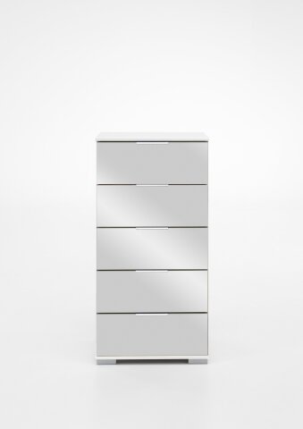 Hochkommode >Easy Plus< (BxHxT: 49x102x41 cm) in weiß - 49x102x41cm (BxHxT)