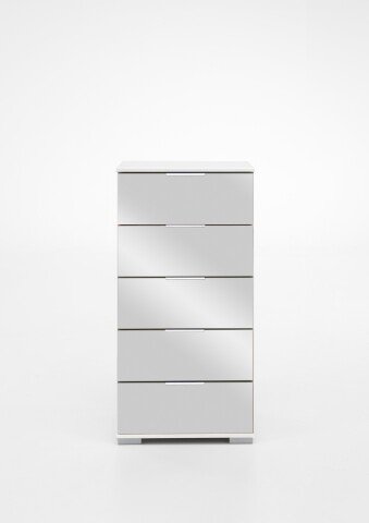 Hochkommode >Easy Plus< (BxHxT: 49x102x41 cm) in weiß - 49x102x41cm (BxHxT)