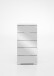 Hochkommode >Easy Plus< (BxHxT: 49x102x41 cm) in weiß - 49x102x41cm (BxHxT)