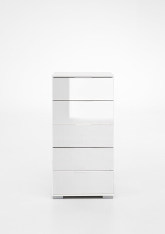 Hochkommode >Easy Plus< (BxHxT: 49x102x41 cm) in weiß - 49x102x41cm (BxHxT)